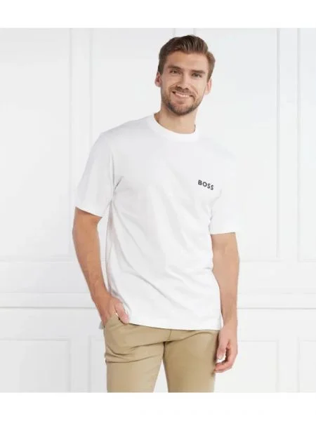 BOSS BLACK Tricou Tessin alb