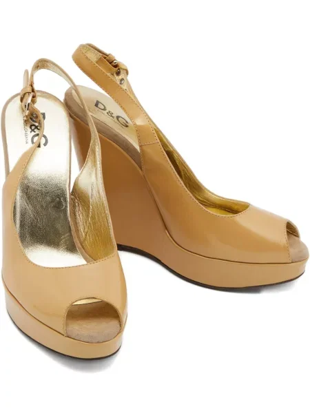 Sandale D&g din piele cu pană