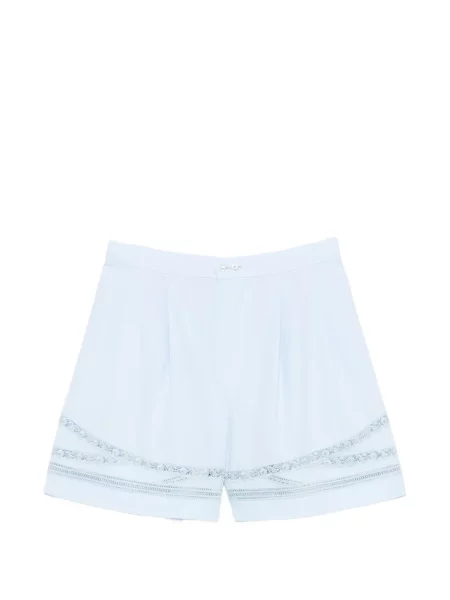Pantaloni scurți Ermanno Scervino din dantelă albastru