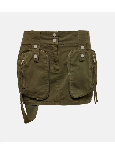 Fustă Blumarine din țesătură twill verde