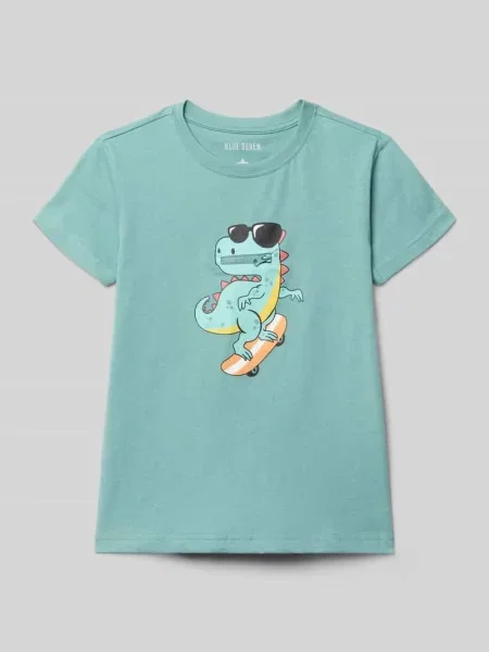 T-shirt z okrągłym dekoltem i nadrukiem z motywem Blue Seven