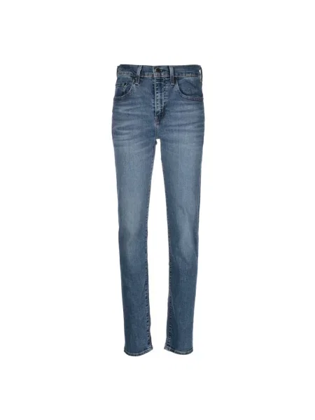 Jeansy straight leg Levi's z wysoką talią niebieskie