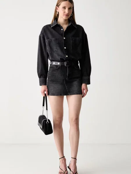 Liu Jo rochie din denim negru