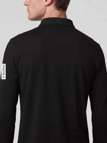 Koszulka polo o kroju regular fit z czystej bawełny model ‘PIROL’ Boss Green czarna