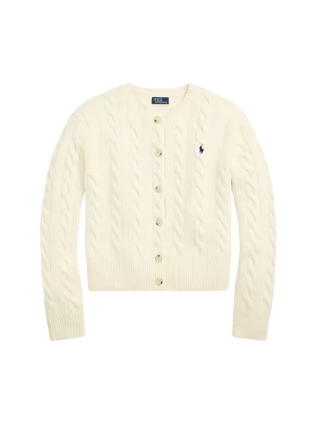 Dzianinowy sweter Polo Ralph Lauren biały