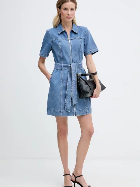 Calvin Klein Jeans šaty rifľové modrá