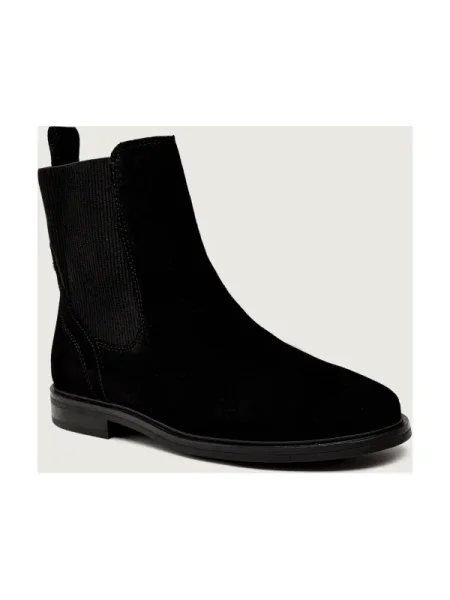 Tommy Hilfiger De piele ghete chelsea negru
