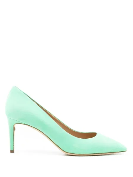 Pantofi cu toc Ferragamo din piele de căprioară verde