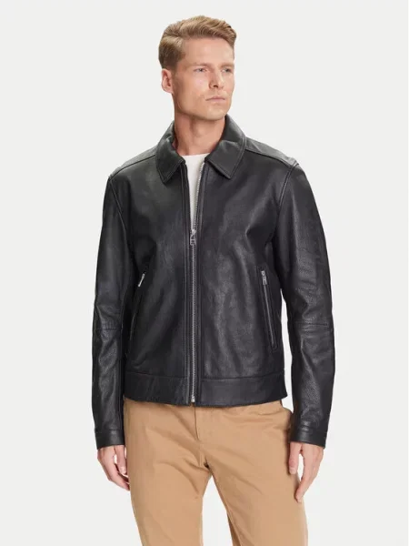 BOSS Prehodna jakna črna