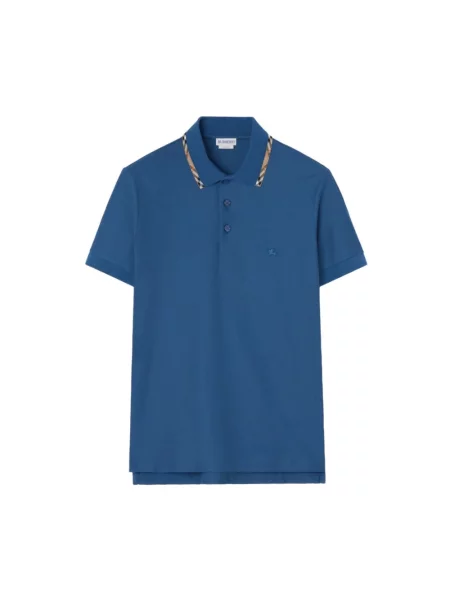 Koszulka polo Burberry z logo niebieska