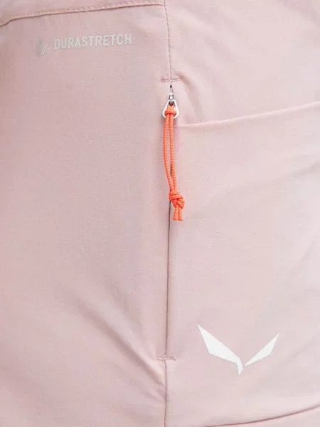 Шорти outdoor Salewa Puez однотонні середня посадка рожевий