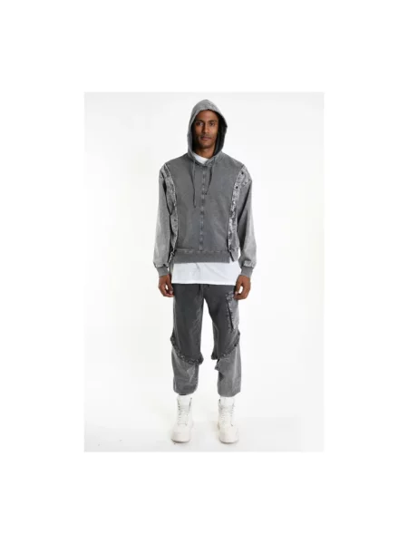 Bluza z kapturem La Haine Inside Us z kapturem wiązana szara