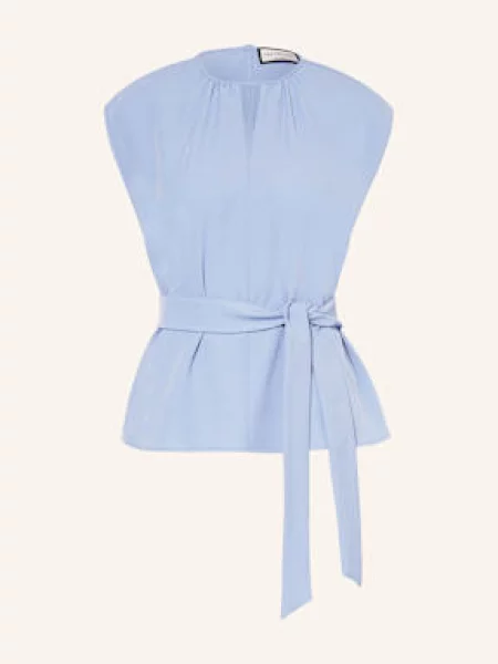 Sem Per Lei Bluzka Bez Rękawów Z Falbankami blau