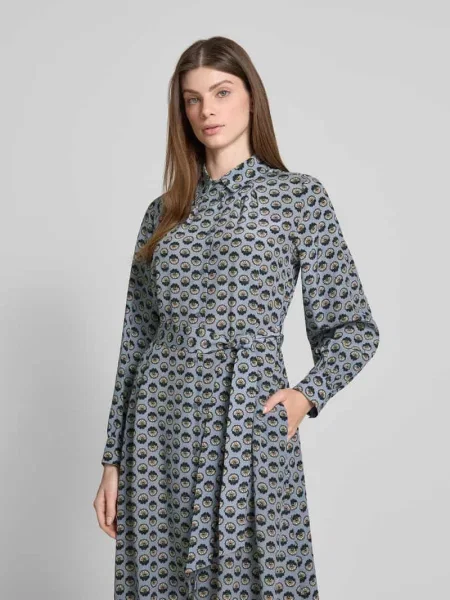Sukienka koszulowa o lejącym kroju z czystego jedwabiu model ‘NARVEL’ Weekend Max Mara
