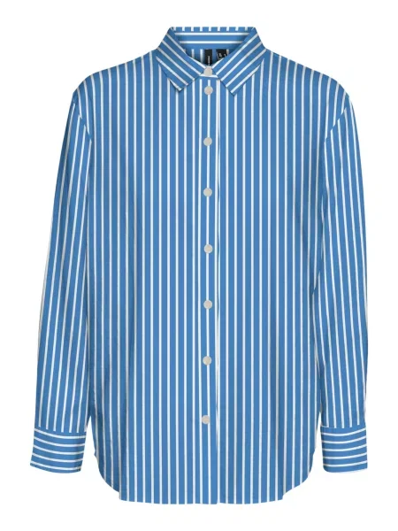 VERO MODA Bluză Linn / alb murdar albastru