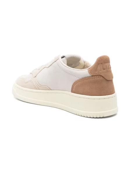 Sneakersy Autry sznurowane skórzane białe