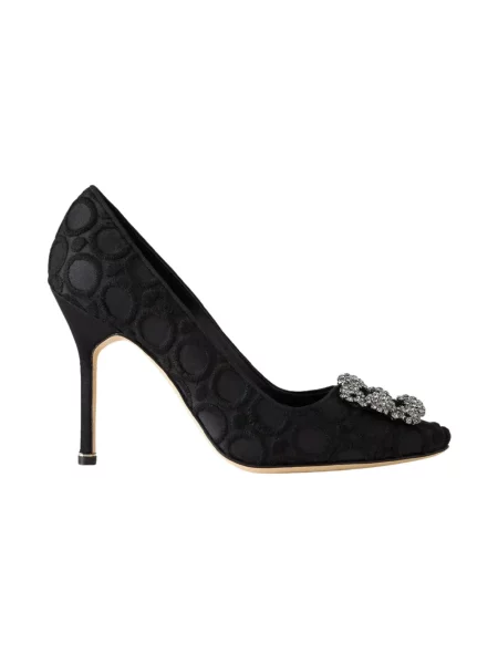 Czółenka Manolo Blahnik skórzana czarna