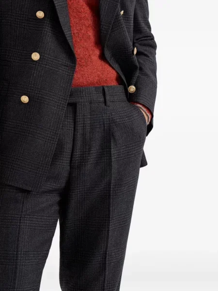 Pantaloni Brunello Cucinelli de lână negru