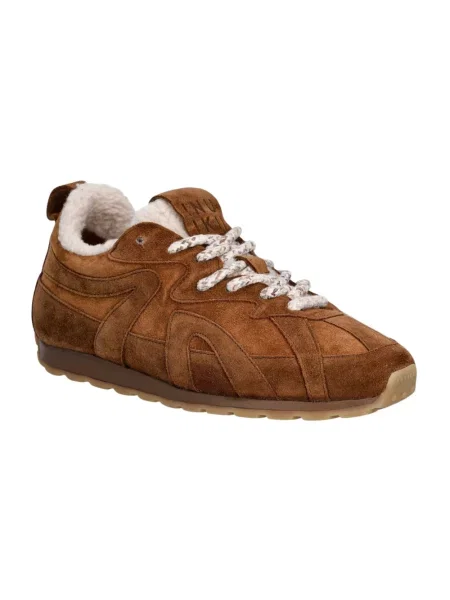 Inuikii Maribella Shearling sneakersy zamszowe brązowe