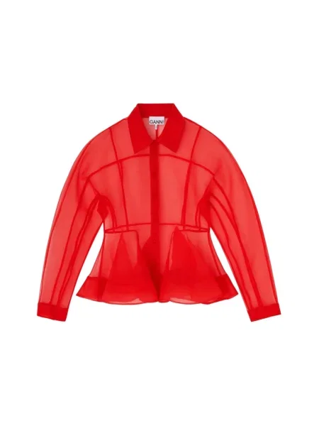 Koszula Ganni czerwona