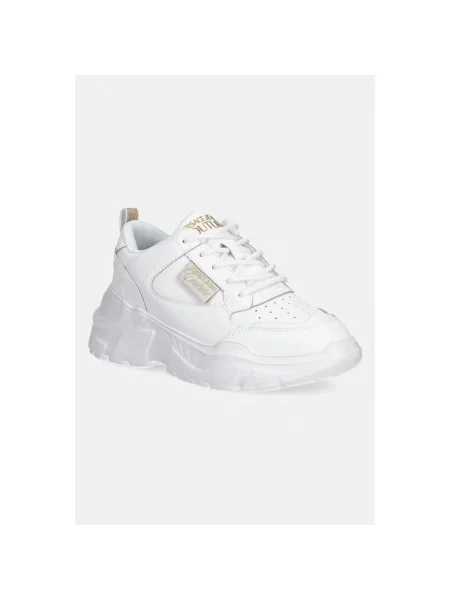 Sneakersy Versace Jeans Couture sznurowane skórzane białe