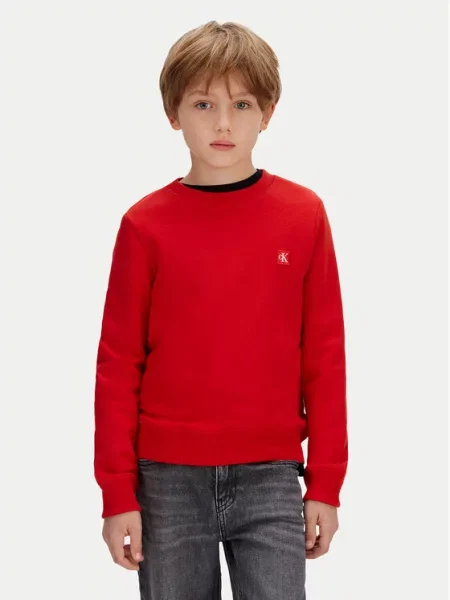 Calvin Klein Jeans Суитшърт Mono Mini Badge червен