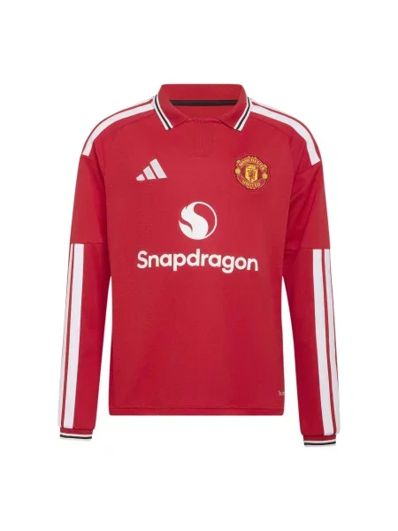 Koszulka domowa z długim rękawem dla dzieci Manchester United czerwona