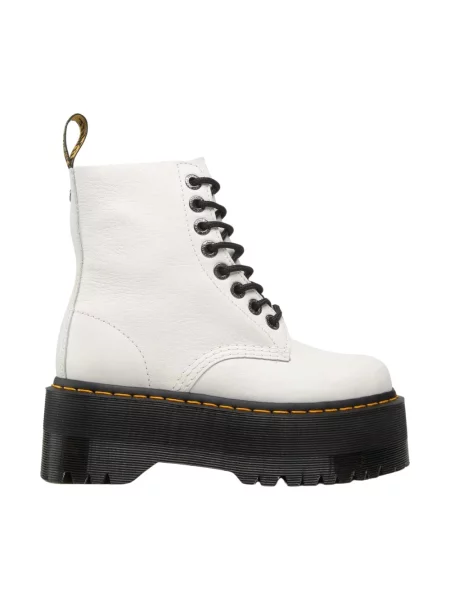 Botki Dr. Martens skórzane białe