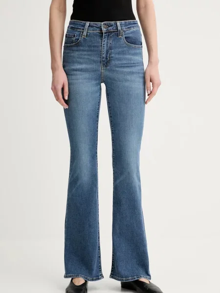 Дънки Levi's HR FLARE със стандартна талия синьо