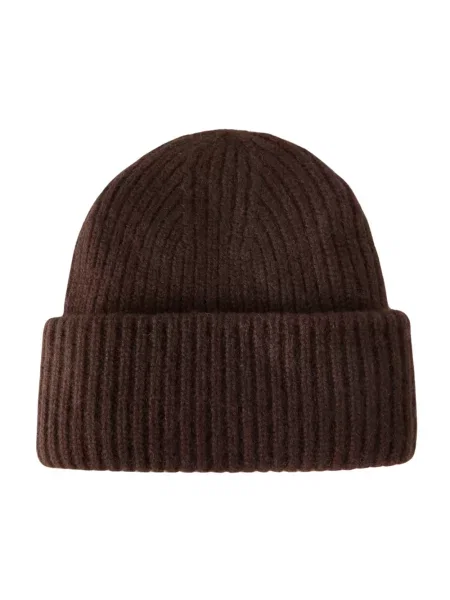 Czapka Yves Salomon z kaszmiru brązowa