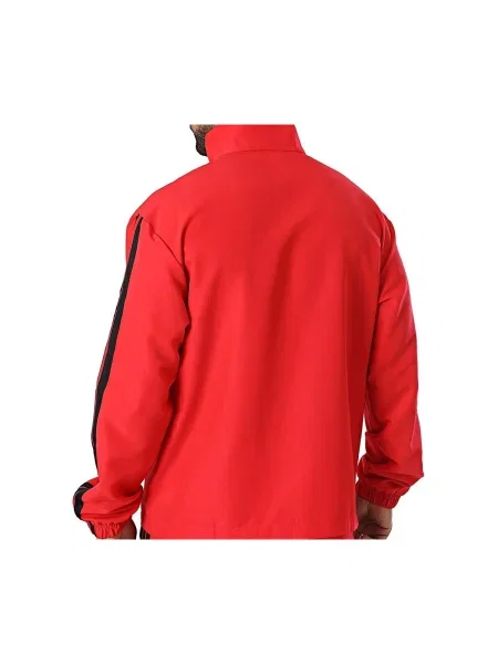 Csíkos melegítő szett Adidas piros