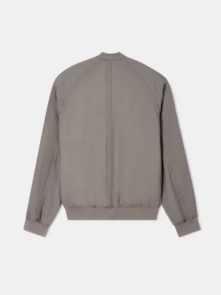 Шерстяной бомбер Emporio Armani серый