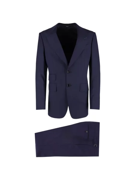 Costum Tom Ford cu rever albastru