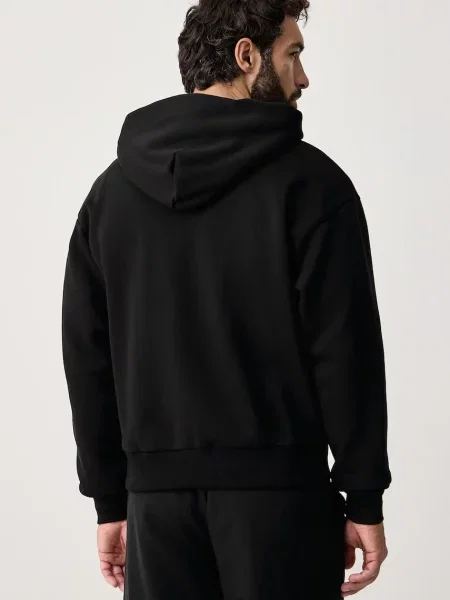 Nike Sportswear melegítőfelső kapucnival férfi pamuttal Solo Fleece fekete