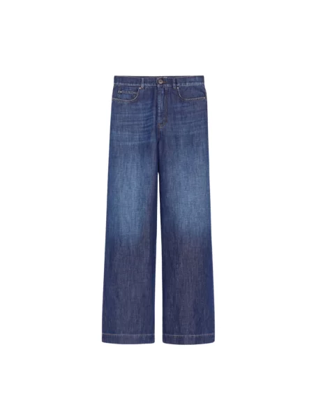Jeansy Weekend Max Mara niebieskie