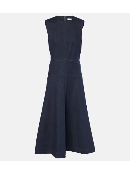 Rochie din denim Veronica Beard până la genunchi de costum albastru