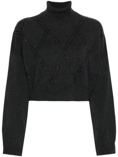 Top Brunello Cucinelli o krotszym kroju szary