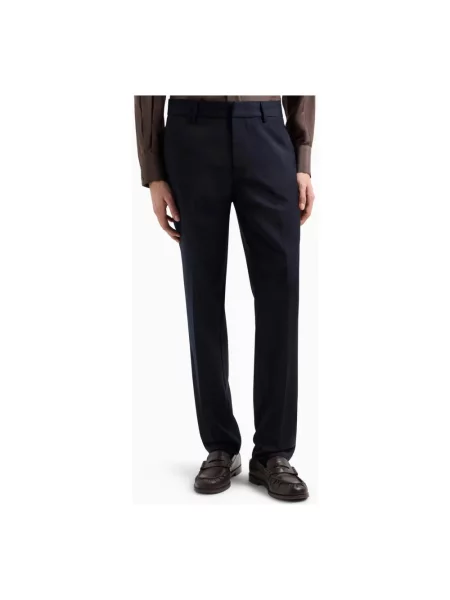 Сhinosy Emporio Armani z logo niebieskie