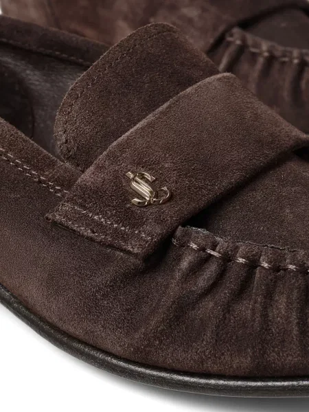 Semišové loafers Jimmy Choo hnědé