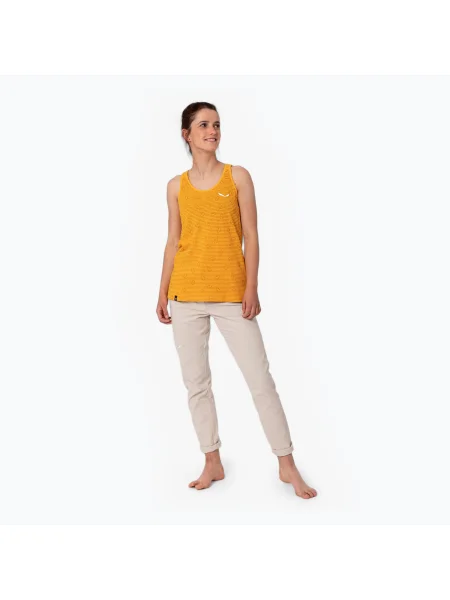 Salewa дамска тениска за катерене Lavaredo Hemp Graphic Tank yellow жълто
