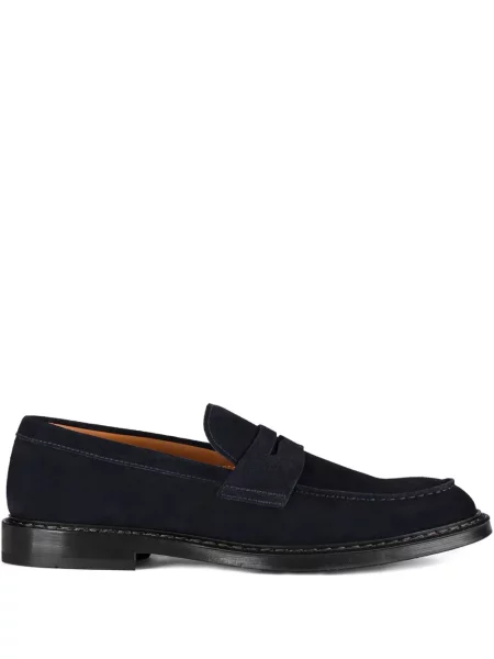 Pantofi loafer Doucal's din piele de căprioară albastru