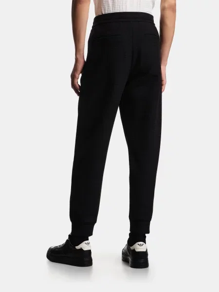Спортивні штани Emporio Armani ліоцел/бавовна чорний