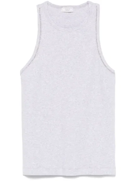 Top Peserico cu mărgele gri