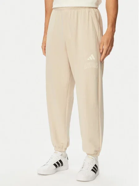 Adidas Παντελόνι φόρμας Seasonal Essentials Collegiate French Terry Cuffed μπεζ