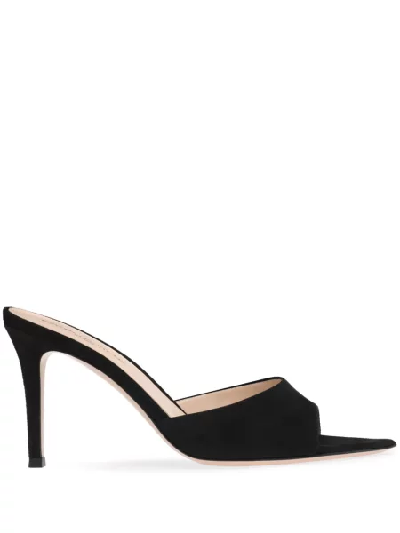 Papuci Gianvito Rossi din piele de căprioară negru