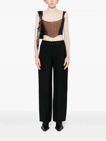 Velcro plačiakojis kelnės Mugler juoda
