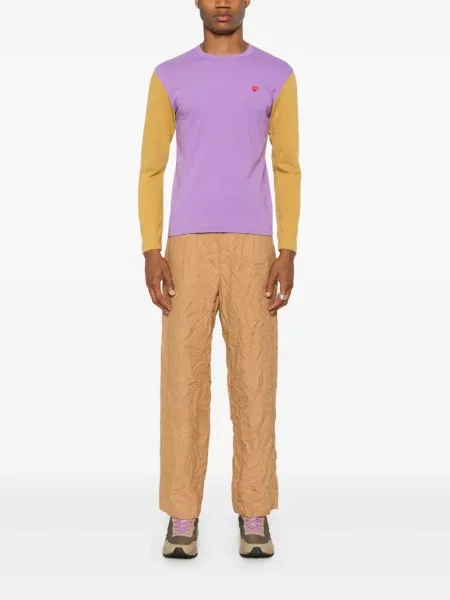 Tricou Comme Des Garcons Play cu motiv cu inimi violet