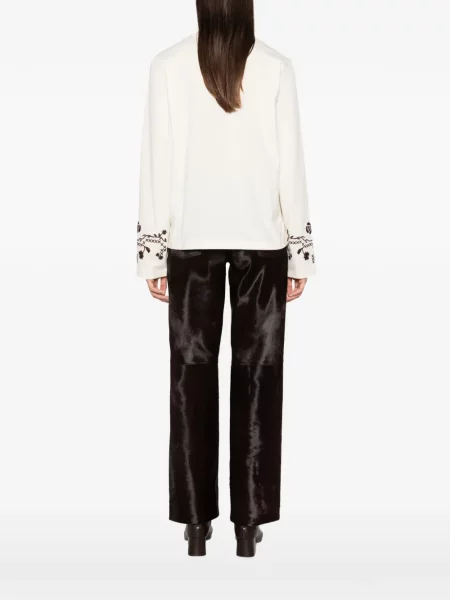 Lung tricou Moncler cu broderie