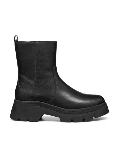 Cizme scurte Geox cu toc plat negru