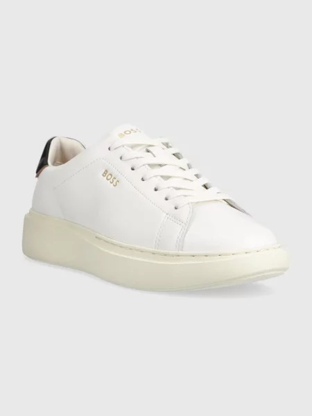 BOSS sneakersy skórzane Amber biały